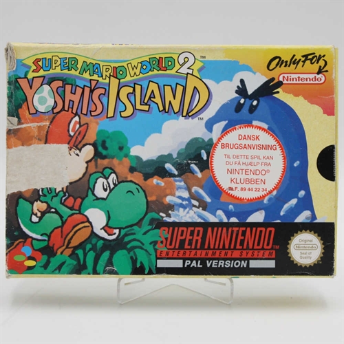 Super Mario World 2 Yoshi's Island - Komplet i Æske - SNES - Cartridge - (SCN) (C Grade) (Genbrug)